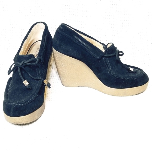 MICHAEL Michael Kors Shoes - MICHAEL Michael Kors Suede Wedge Loafer Booties